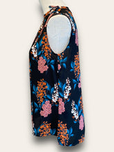 Massimo Dutti Black Floral Sleeveless Top S